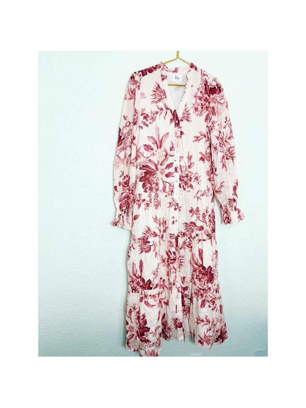 Issy Rumor Maxi Dress In Protea Size 12 Linen Floral Coquette Cottagecore Modest - Picture 12 of 12